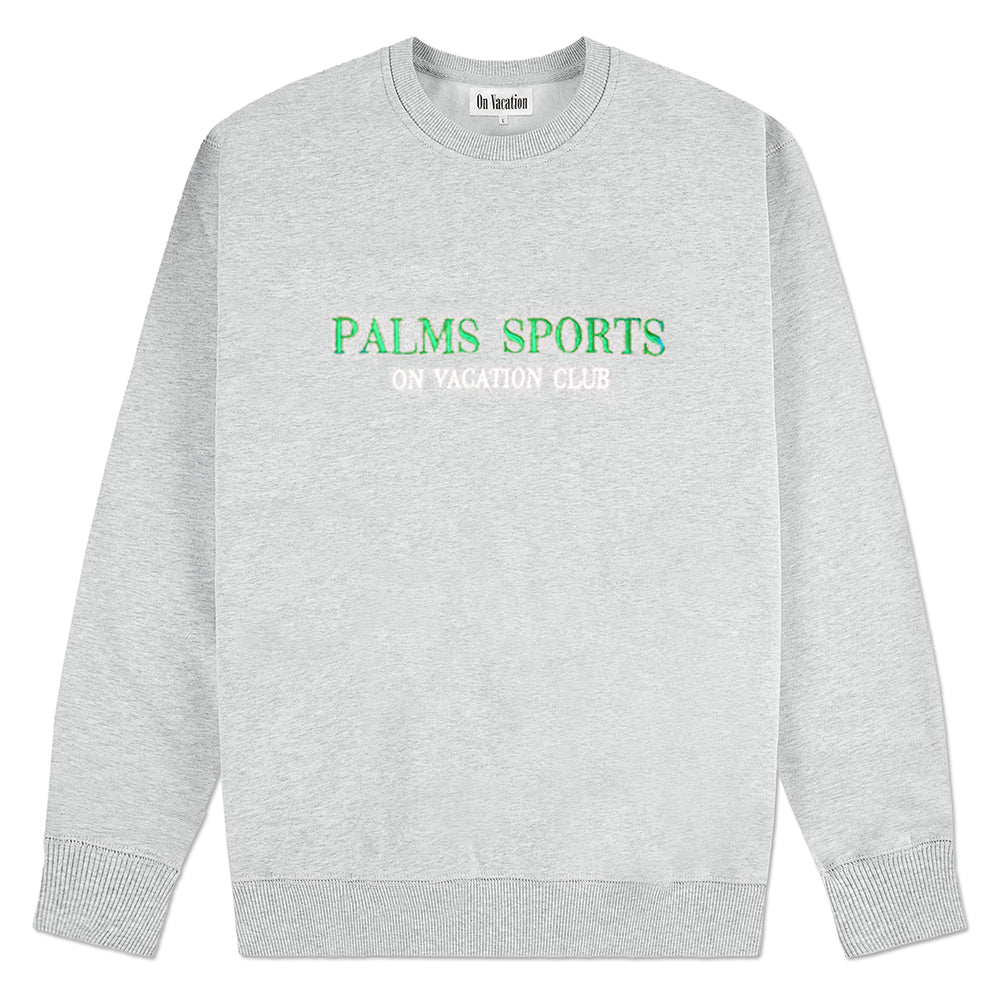 On Vacation Ladies Sports Sweater "Palms" - Grey