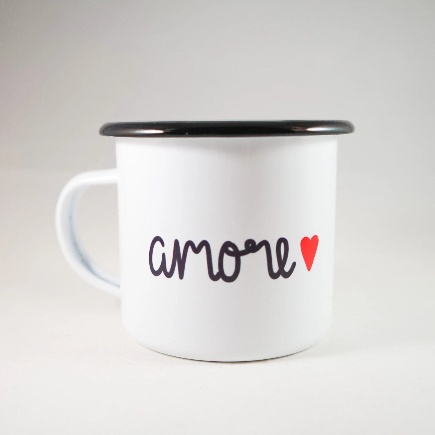 OhRuby Emaille Tasse "amore" Alte Version