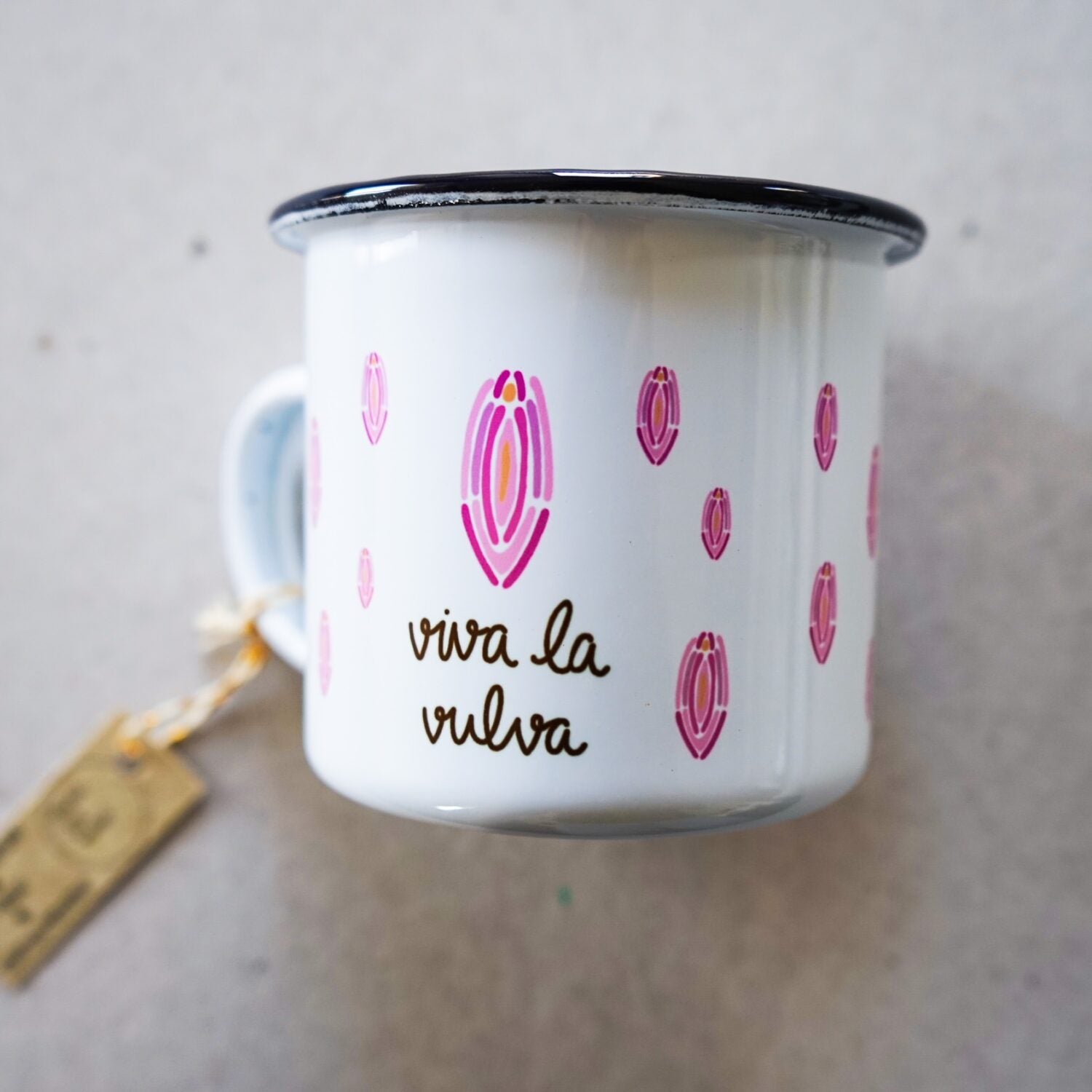 OhRuby Emaille Tasse "viva la vulva"