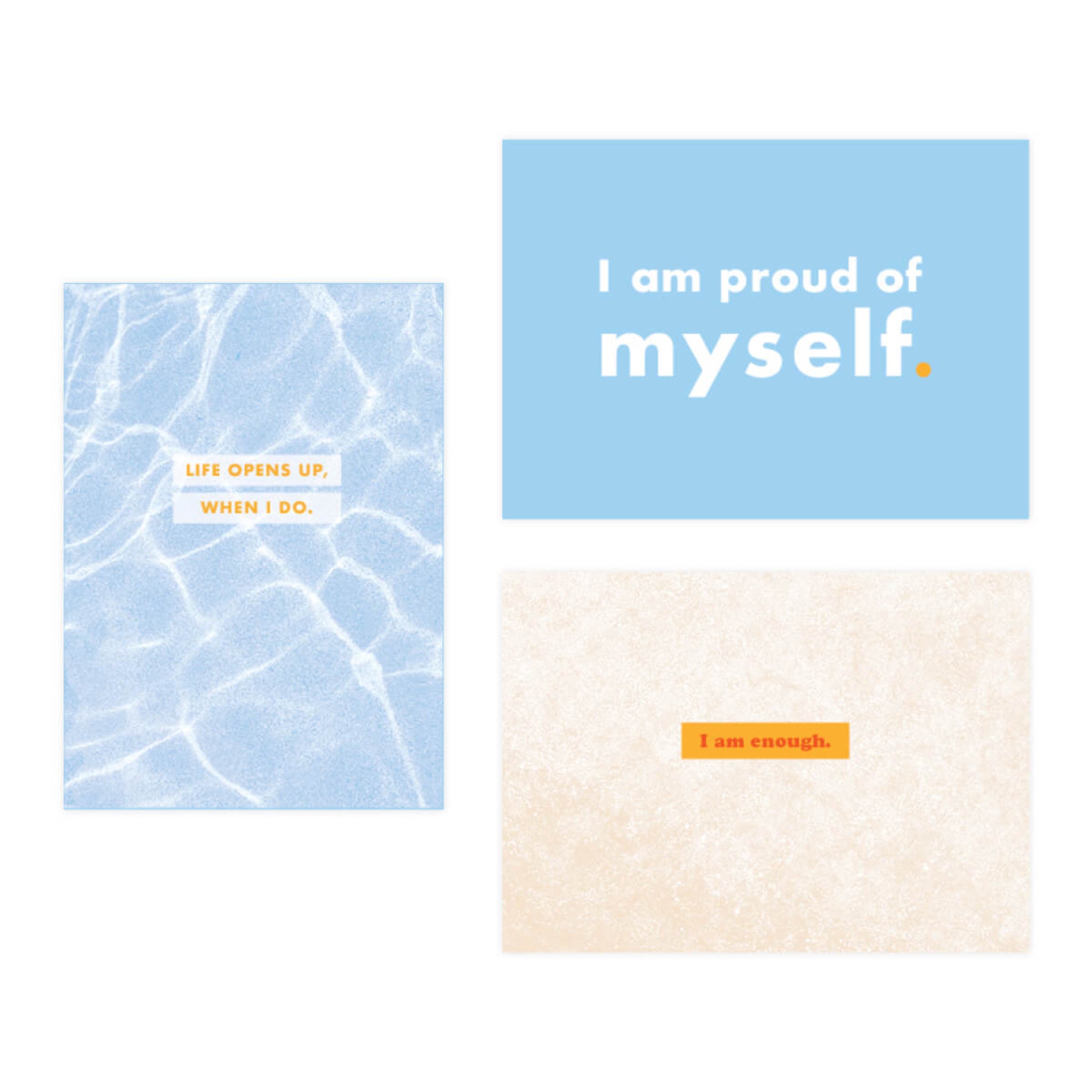 Send positive vibes 3-teiliges Postkarten-Set "&ME"