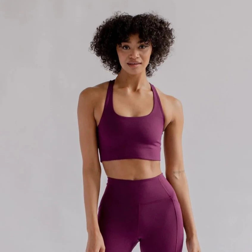 Girlfriend Collective Sport-BH "Paloma" Plum