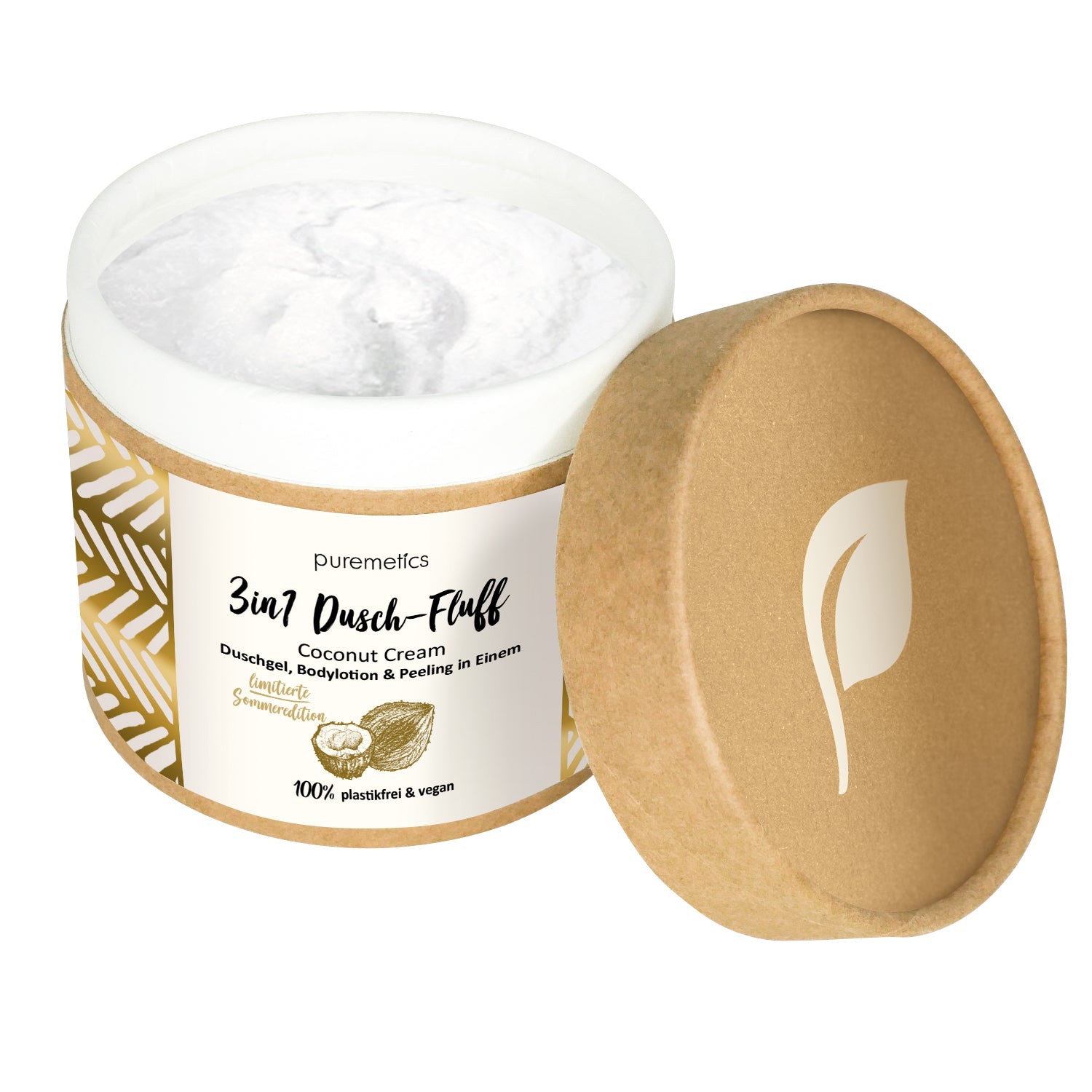puremetics 3in1 Dusch-Fluff "Coconut Cream" 250 g