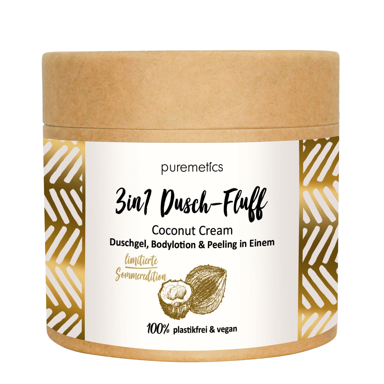 puremetics 3in1 Dusch-Fluff "Coconut Cream" 250 g