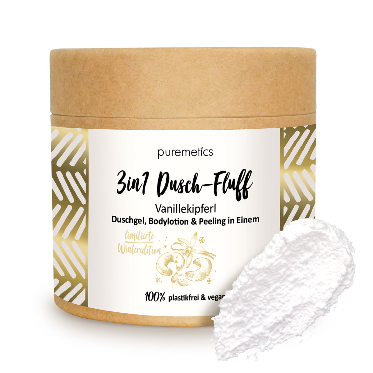 puremetics 3in1 Dusch-Fluff "Vanillekipferl" 250 g
