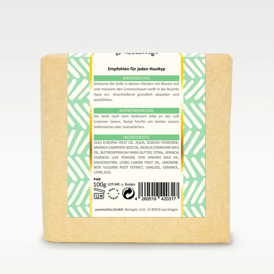 puremetics Duschseife "Sheabutter Limette" 100 g