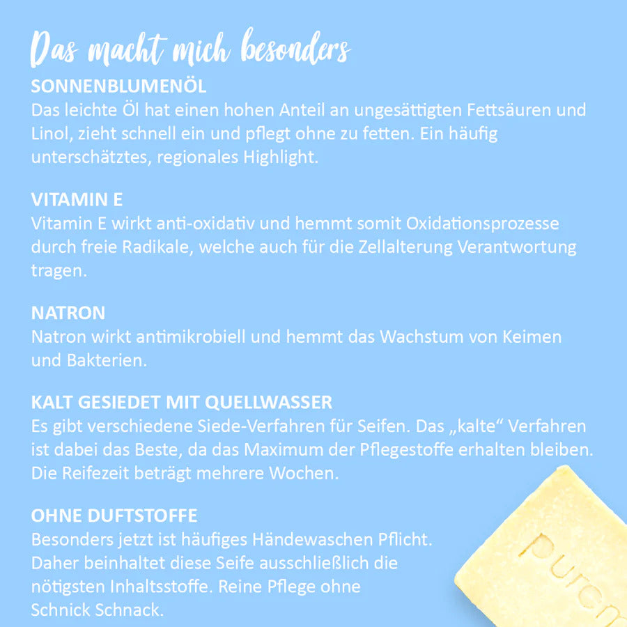 puremetics Handpflegeseife "Natron Repair" 80 g