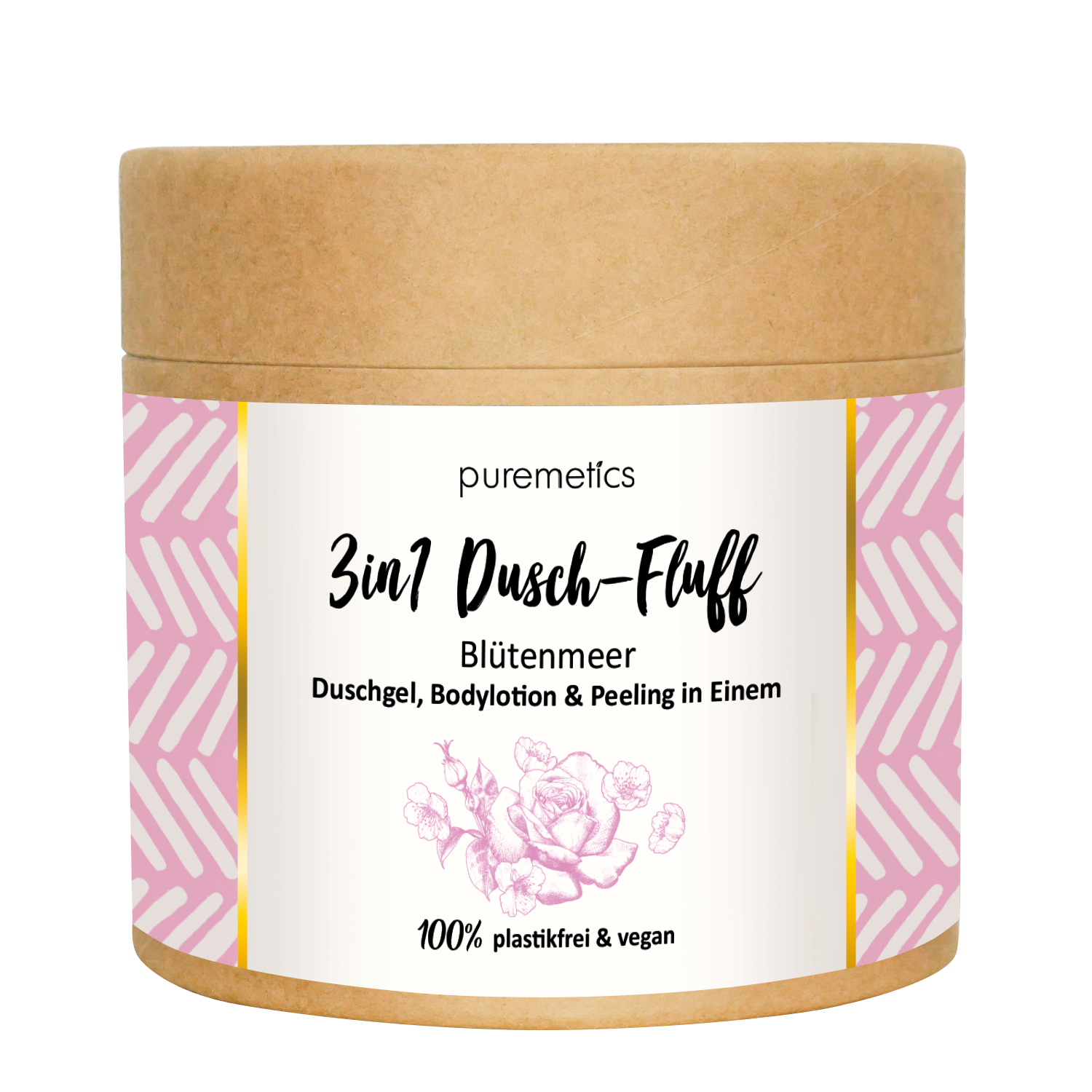 puremetics 3in1 Dusch-Fluff "Blütenmeer"