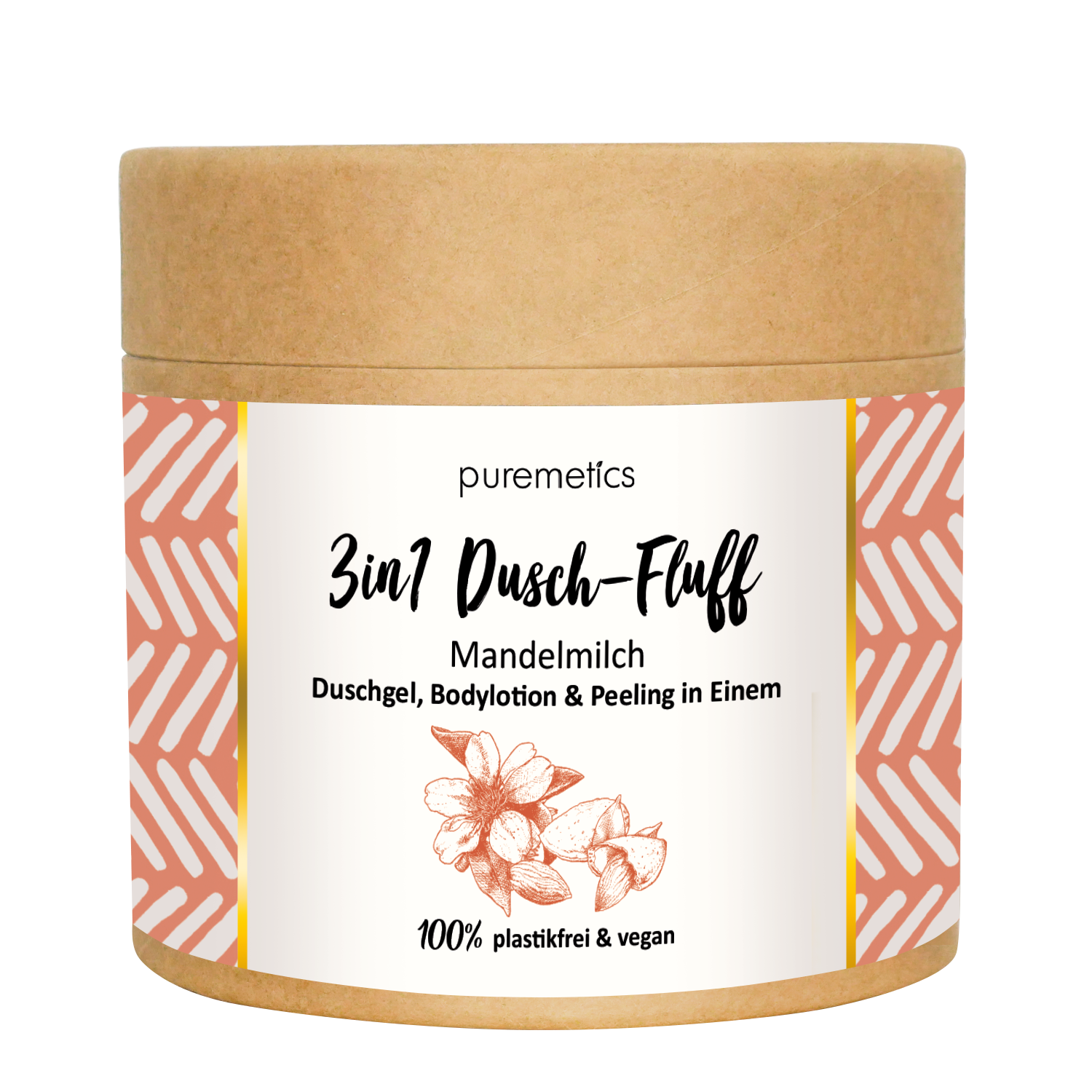 puremetics 3in1 Dusch-Fluff "Mandelmilch"