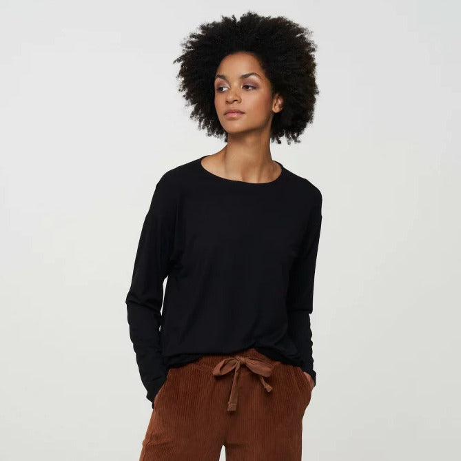 recolution Damen Longsleeve "FUCHSIA" - Black