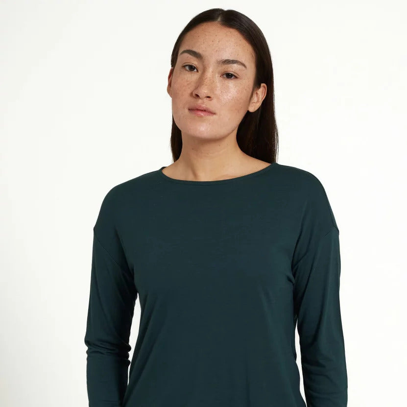 recolution Damen Longsleeve "FUCHSIA" - Forest Green