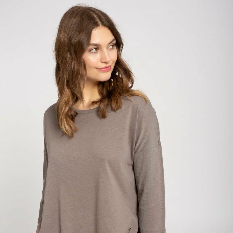 recolution Damen Longsleeve "HEMP" - Brown Hemp