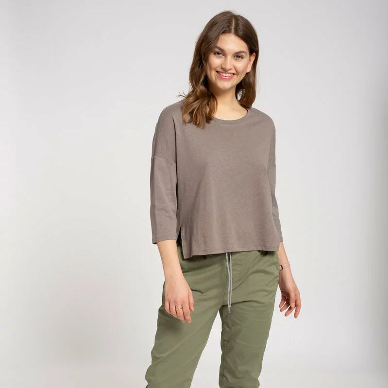 recolution Damen Longsleeve "HEMP" - Brown Hemp
