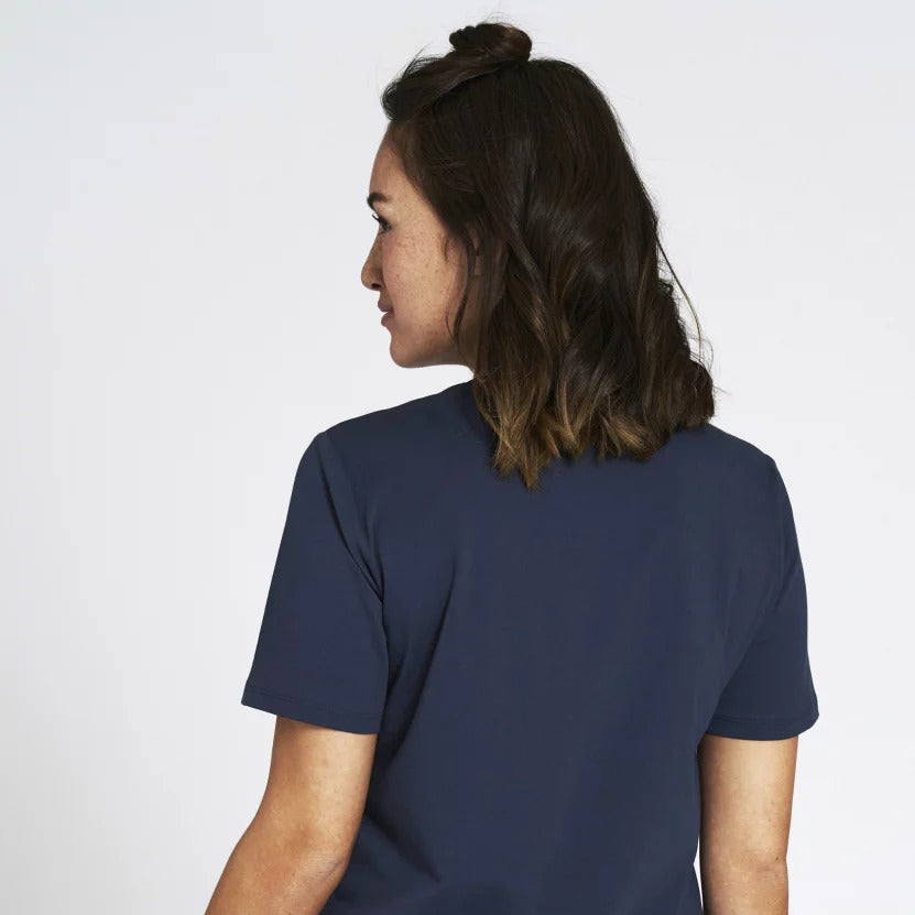 recolution Damen T-Shirt "FLOWER" - Navy
