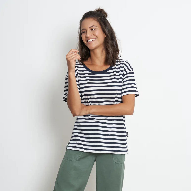 recolution-damen-tencel-t-shirt-stripes-navy-white