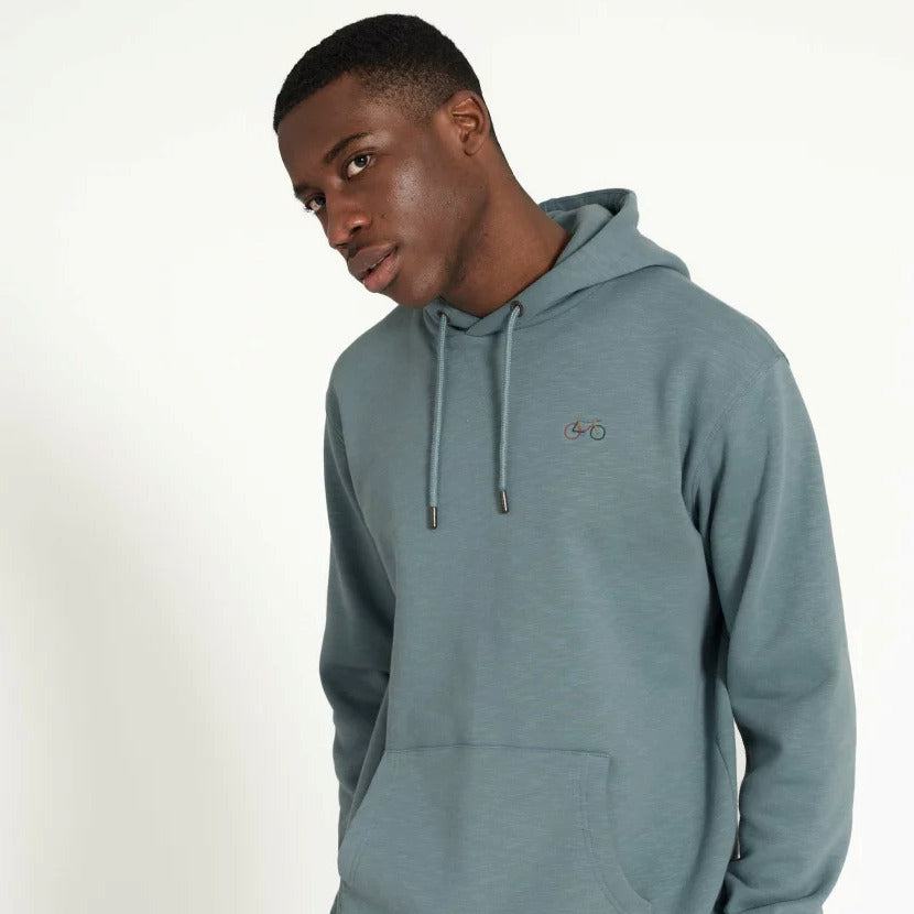 recolution Herren Hoodie BAOBAB "#BIKE" - Lake Green Pullover & Hoodies