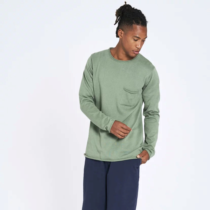 recolution Herren Crew Neck "LAVENDER" - Light Khaki