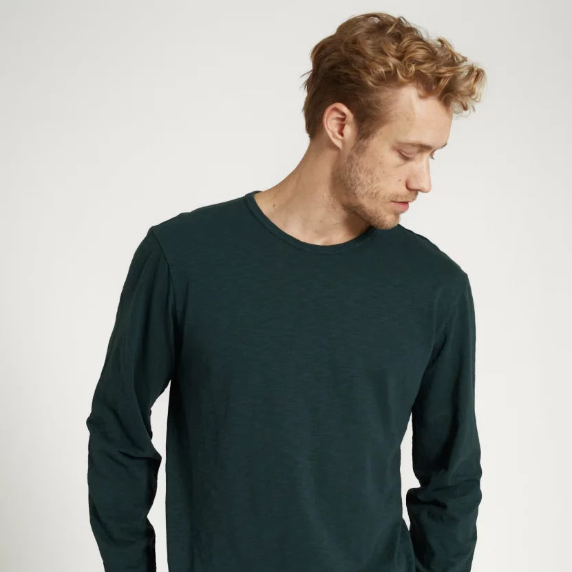 recolution Herren Longsleeve "MACA" - Forest Green