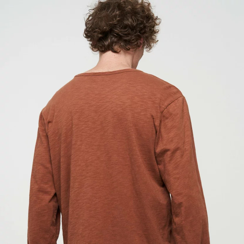 recolution Herren Longsleeve "MACA" - Dark Orange