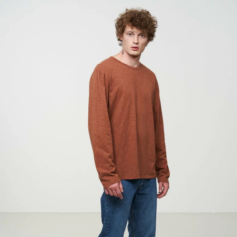 recolution Herren Longsleeve "MACA" - Dark Orange