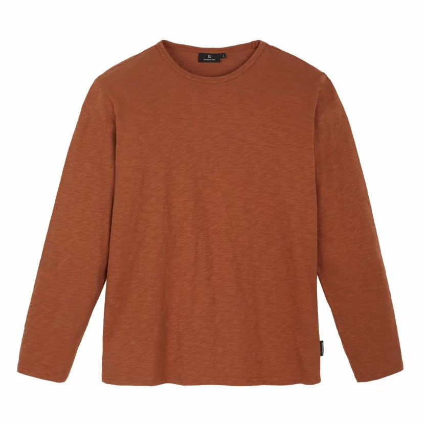 recolution Herren Longsleeve "MACA" - Dark Orange