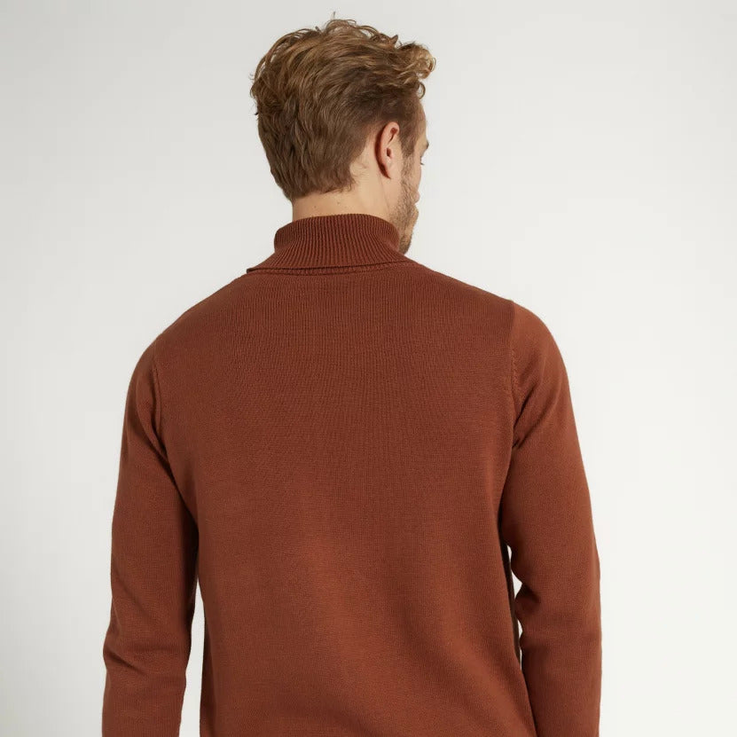 recolution Herren Turtleneck "PINE" - Dark Orange