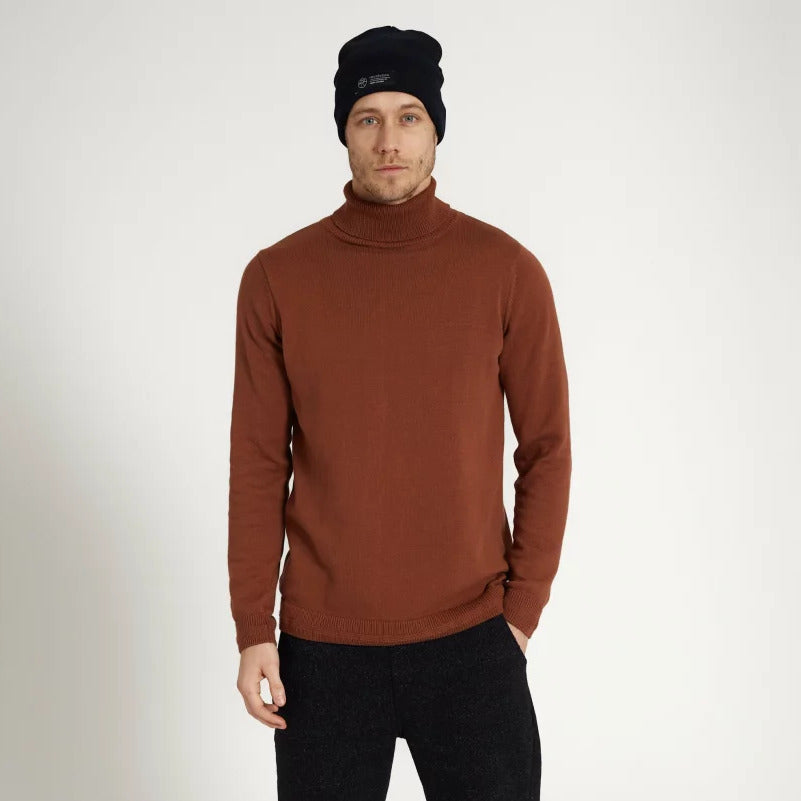 recolution Herren Turtleneck "PINE" - Dark Orange