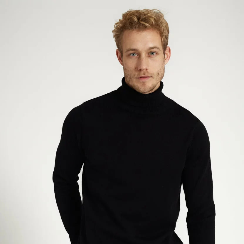recolution Herren Turtleneck "PINE" - Black