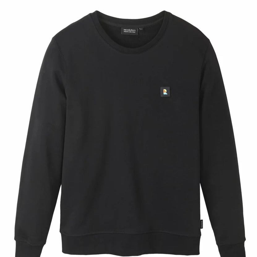 recolution Herren Sweatshirt "RECO BADGE" - Black