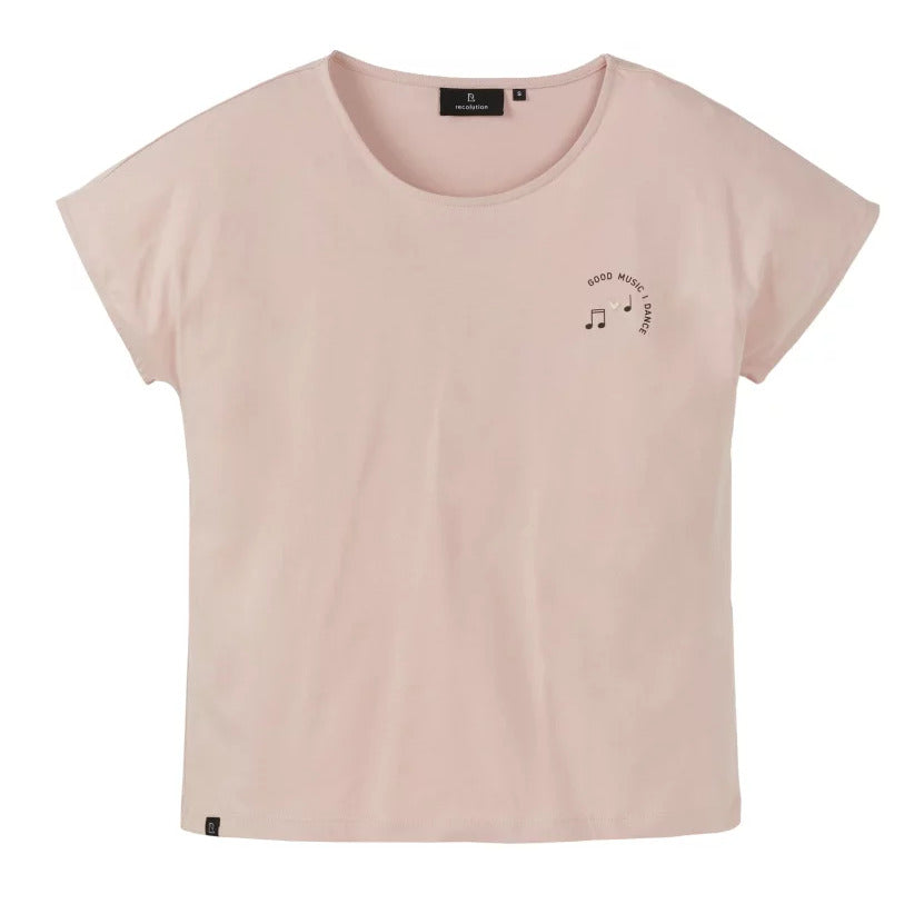 recolution T-Shirt "ALOCASIA GOOD MUSIC" - Nude Rose