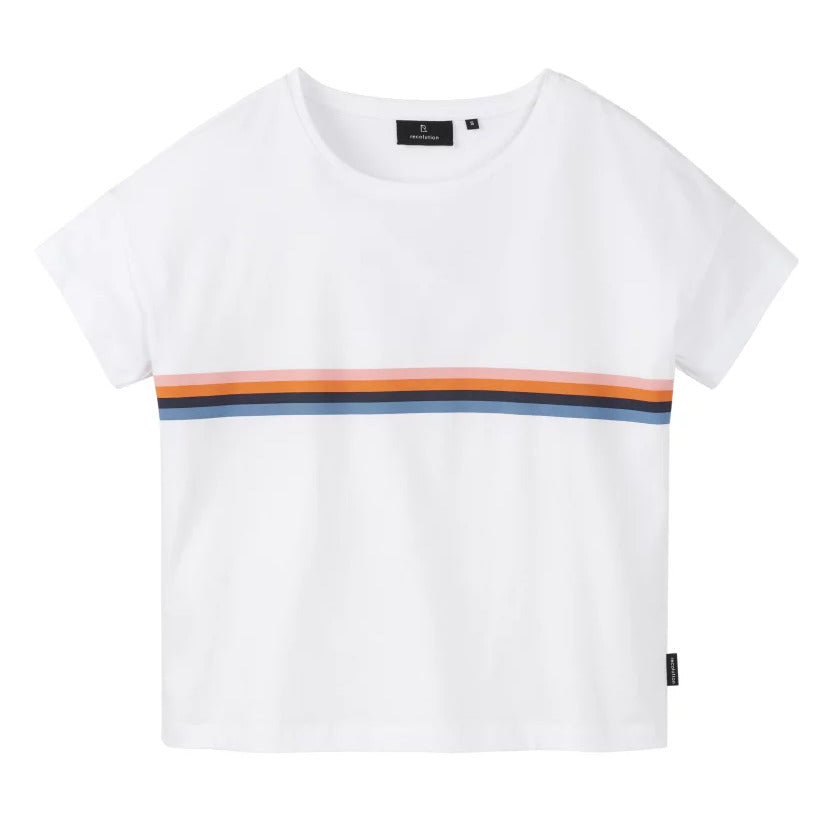 recolution T-Shirt "CHERRY CHEST STRIPES" - White