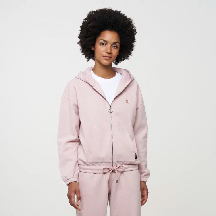 recolution Zipper Hoodie "HONESTY" - Nude Rose