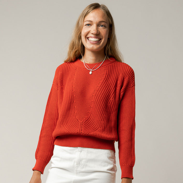 MELA Damen Strickpullover "SEEMA" Tomato