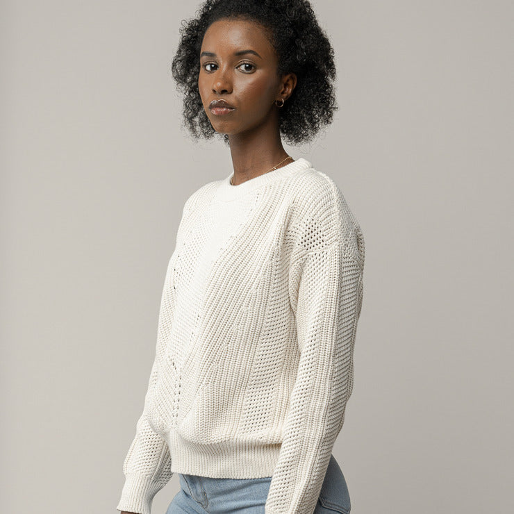 MELA Damen Strickpullover "SEEMA" Cream