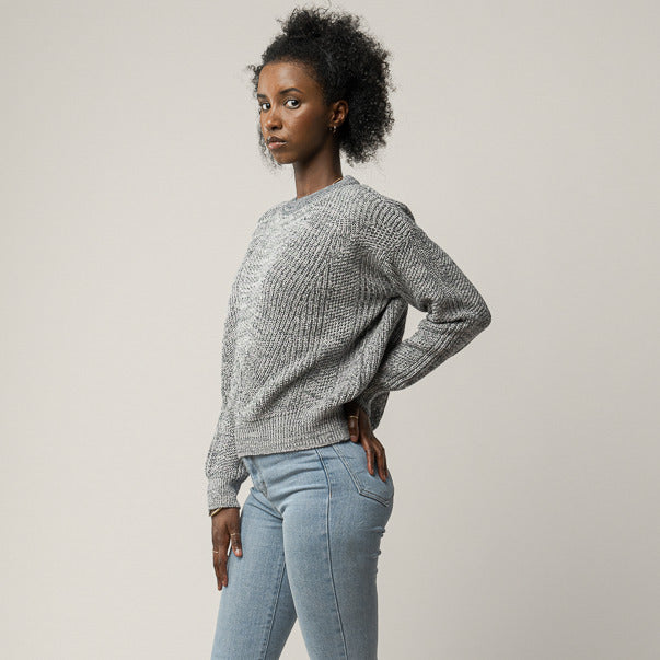 MELAWEAR Damen Strickpullover SEEMA Speckles