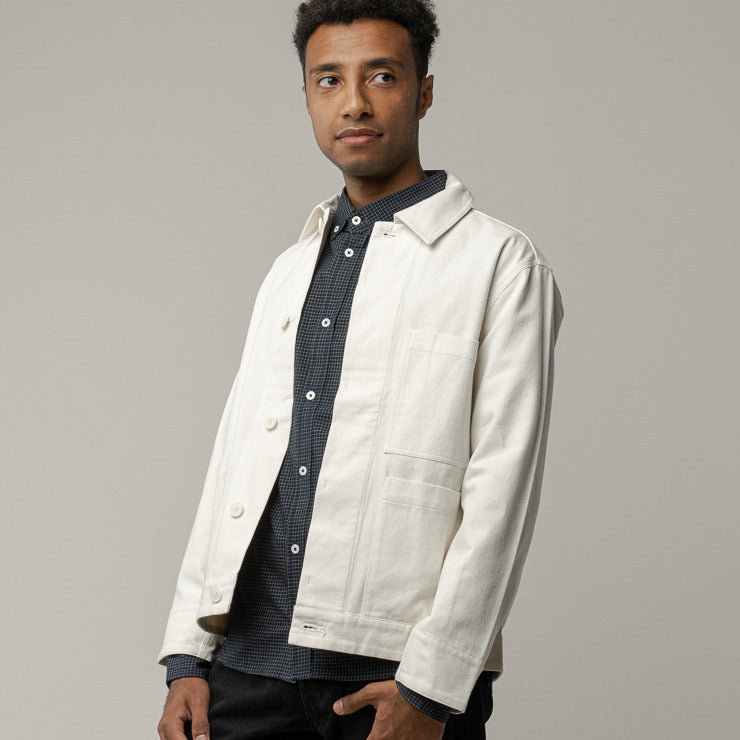 MELAWEAR Herren Twill-Jacke "SENTHIL" - Dritte Wahl Cream