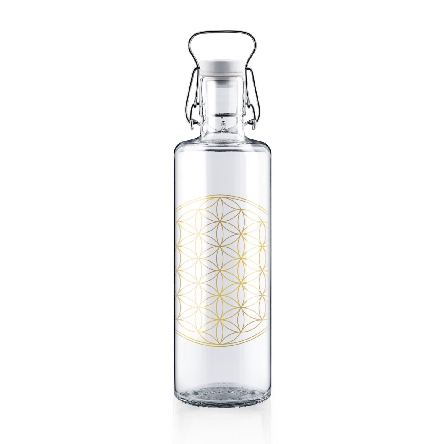soulbottles 1l Glastrinkflasche "Flower of life"