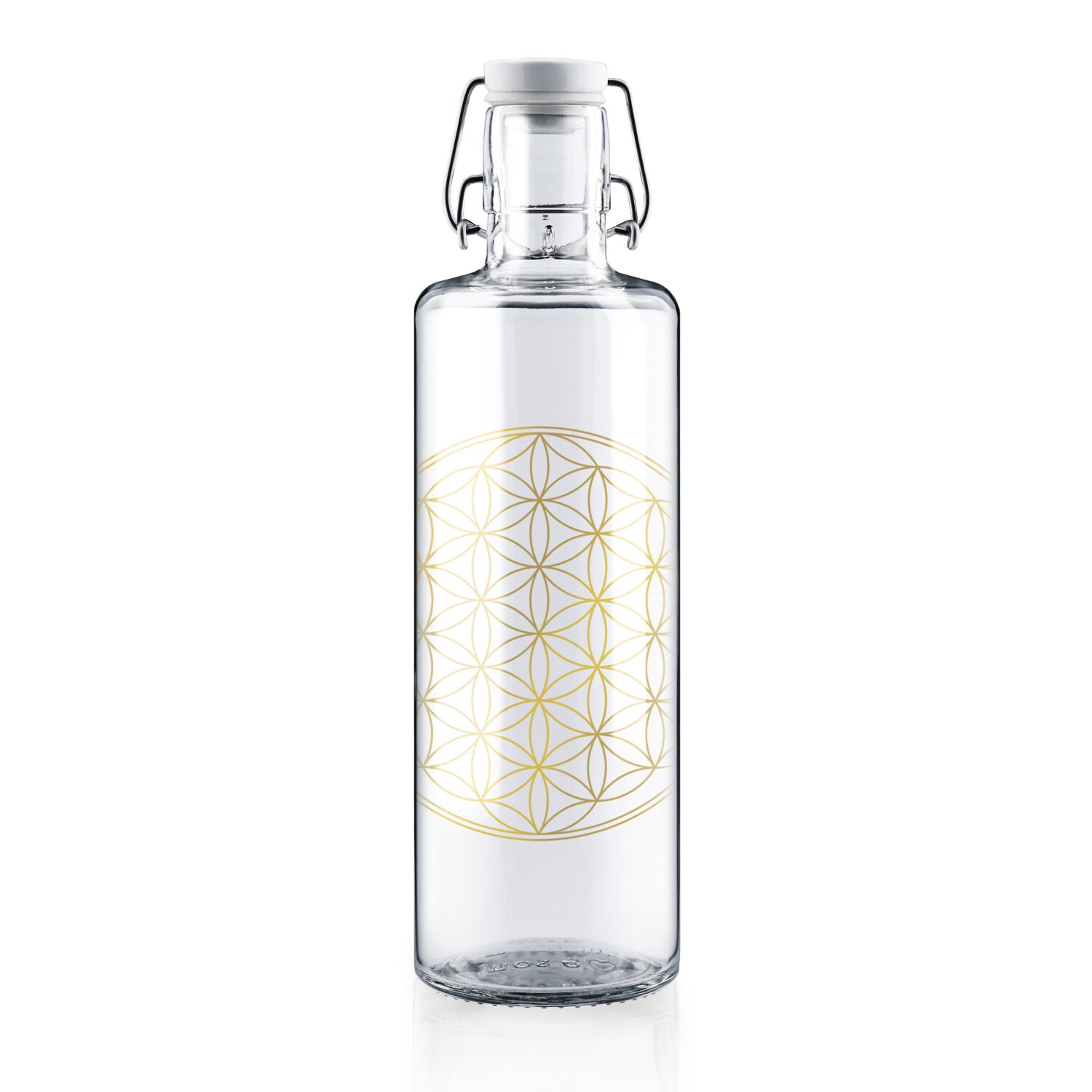 soulbottles 1l Glastrinkflasche "Flower of life"