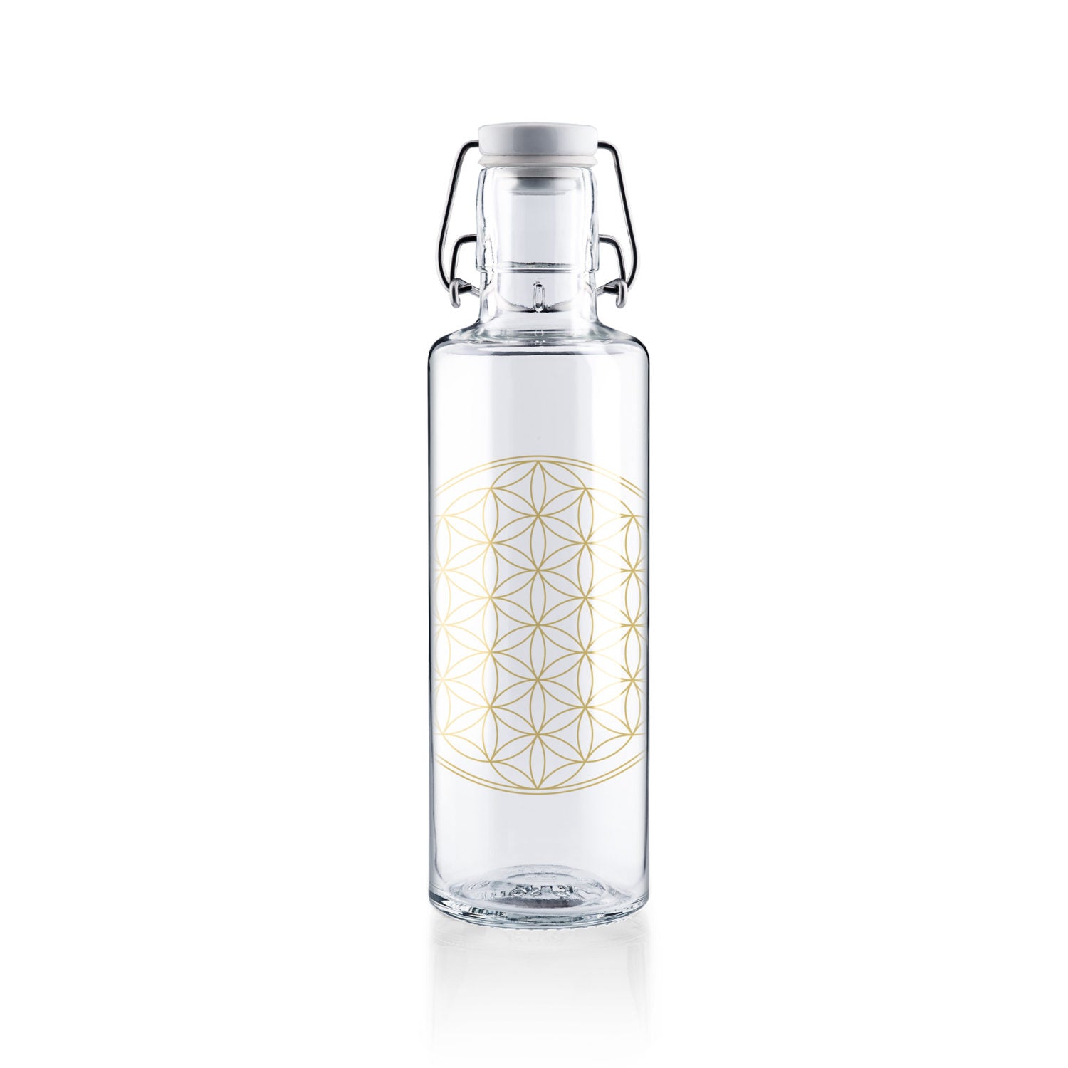 soulbottles 0,6l Glastrinkflasche "Flower of life"