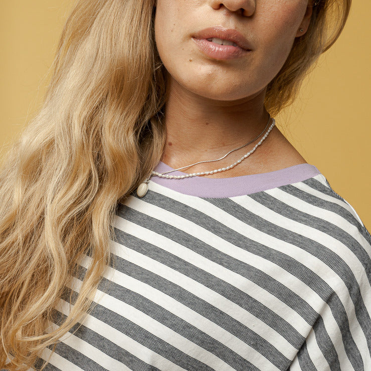 MELAWEAR Damen T-Shirt Kleid "SUNEA" Thin Stripes S