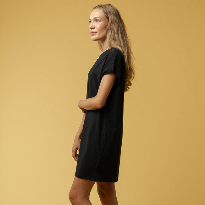 MELAWEAR Damen T-Shirt Kleid SUNEA Schwarz