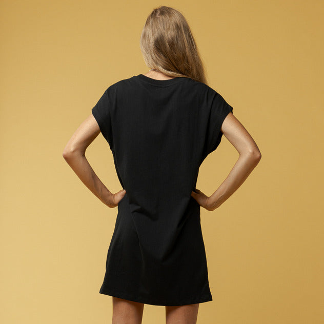 MELAWEAR Damen T-Shirt Kleid SUNEA Schwarz