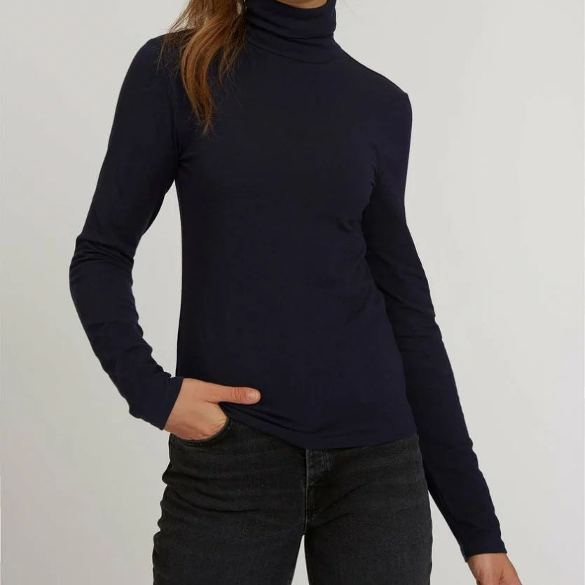 ThokkThokk Damen "Fitted Turtleneck" - Dark Navy