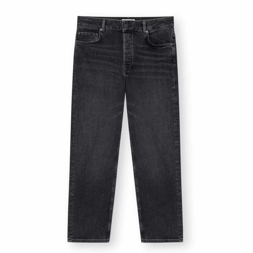 ThokkThokk Damen Straight Cropped Jeans - Grau