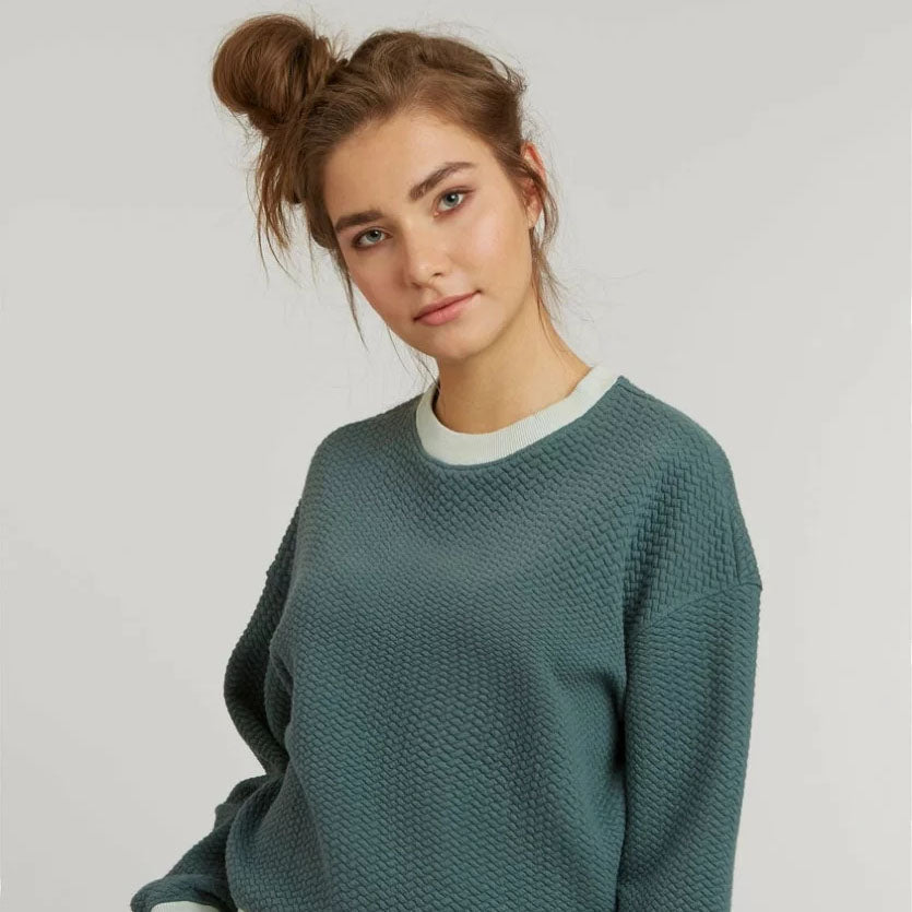 ThokkThokk Damen Pullover "Structured" - Fir Tree