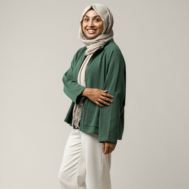 MELAWEAR Damen Sweatshirt-Jacke "UMA" Bottle Green M