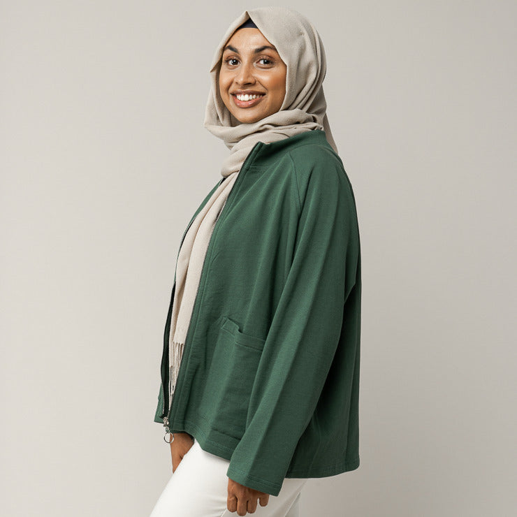 MELAWEAR Damen Sweatshirt-Jacke "UMA" Bottle Green S