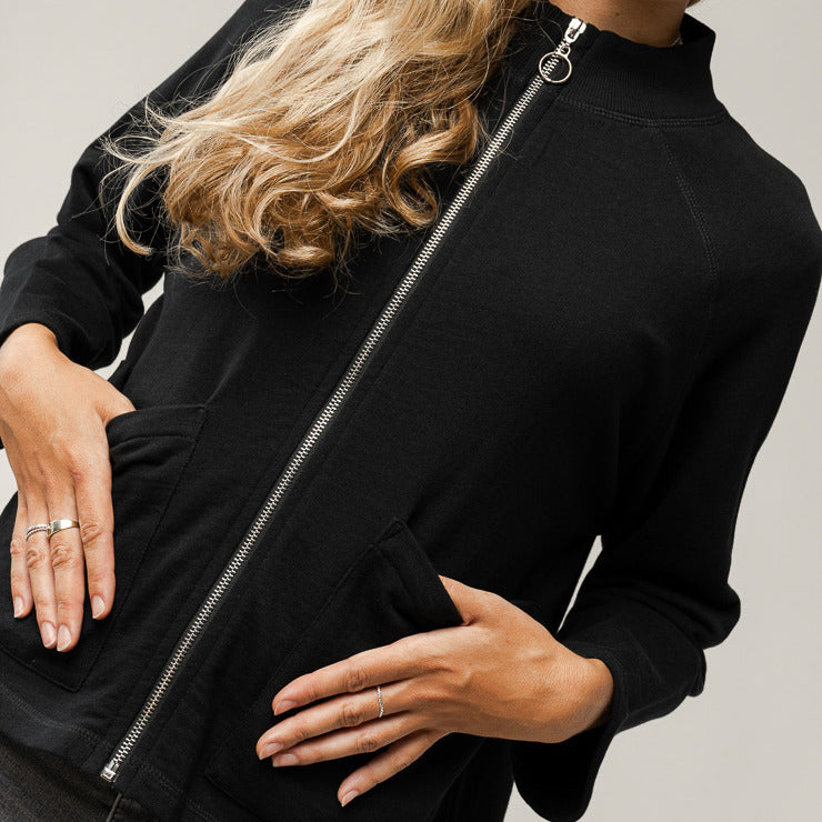 MELAWEAR Damen Sweatshirt-Jacke UMA Schwarz
