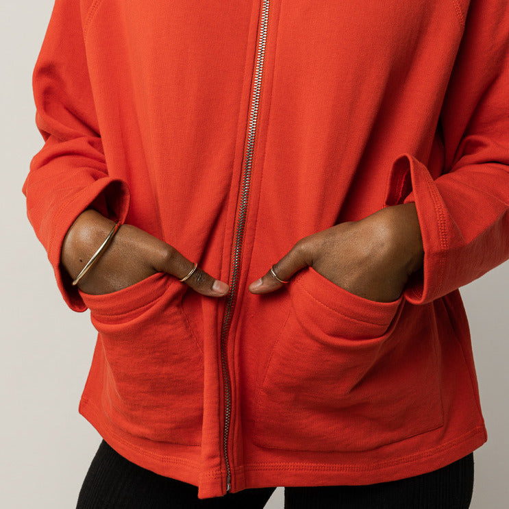 MELAWEAR Damen Sweatshirt-Jacke UMA Tomato