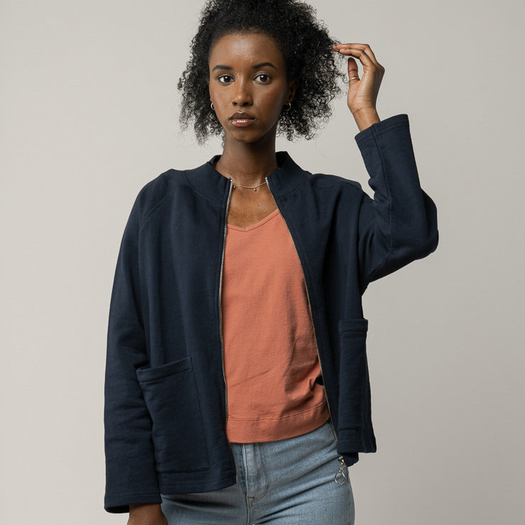 MELAWEAR Damen Sweatshirt-Jacke UMA Navy