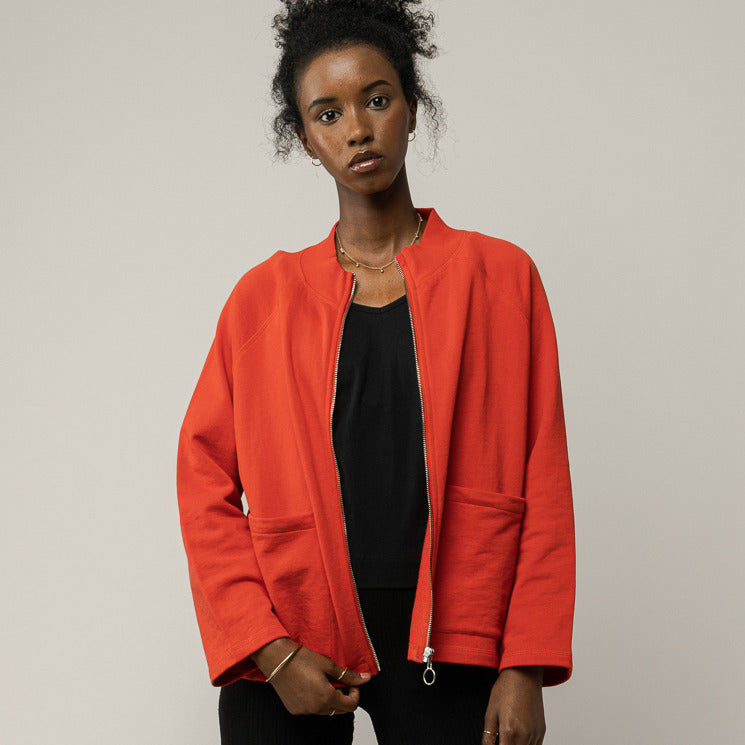 MELAWEAR Damen Sweatshirt-Jacke UMA Tomato